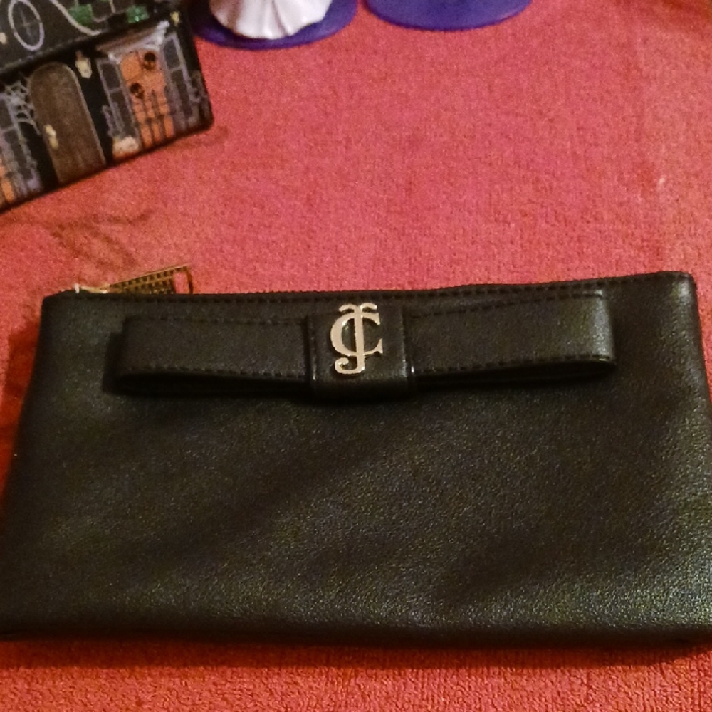 Juicy Couture Black Clutch with Gold Logo